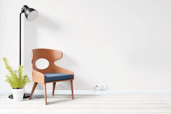 système ateha Hager, appareillage saillie ateha sur moulure ateha, pour la rénovation électrique de la maison