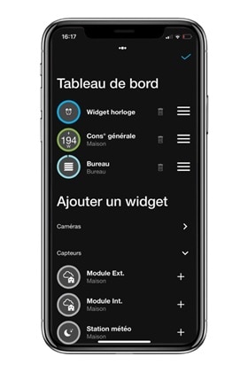 Tableau de bord personnalisable