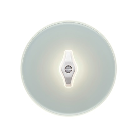 appareillage mural 1930 de Hager, plaque transparence et interrupteur lumineux blanc