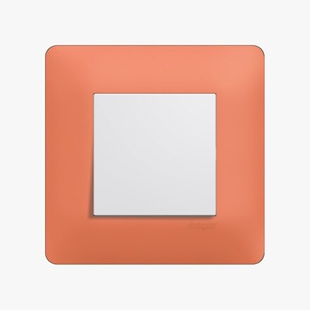 Appareillage mural essensya de Hager, finition coral, fonction interrupteur pure