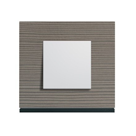 appareillage mural gallery de Hager, finition grey wood avec interrupteur pure