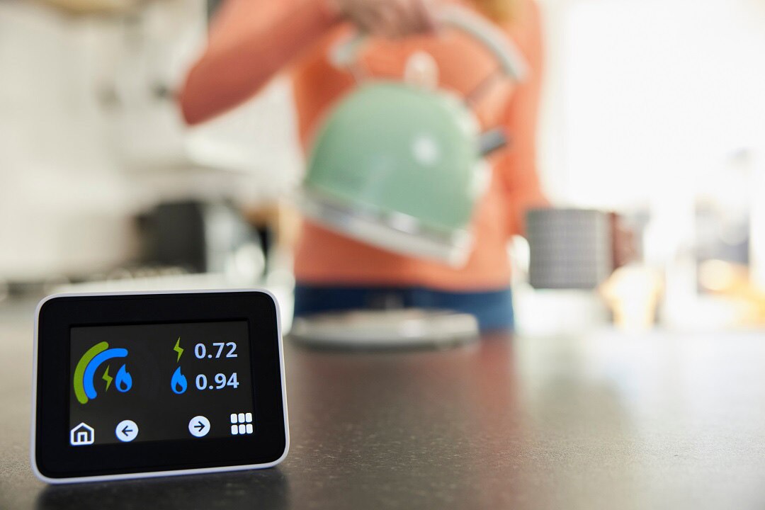 Close up of smart home energy consumption overview