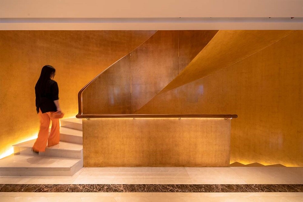Hager Group Golden stairs in Grand Mercure Hanoi