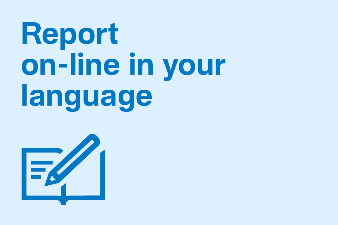 Report on-line in your language