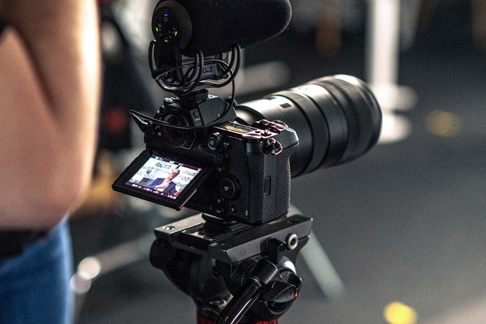 Hager group Professional video camera recording event