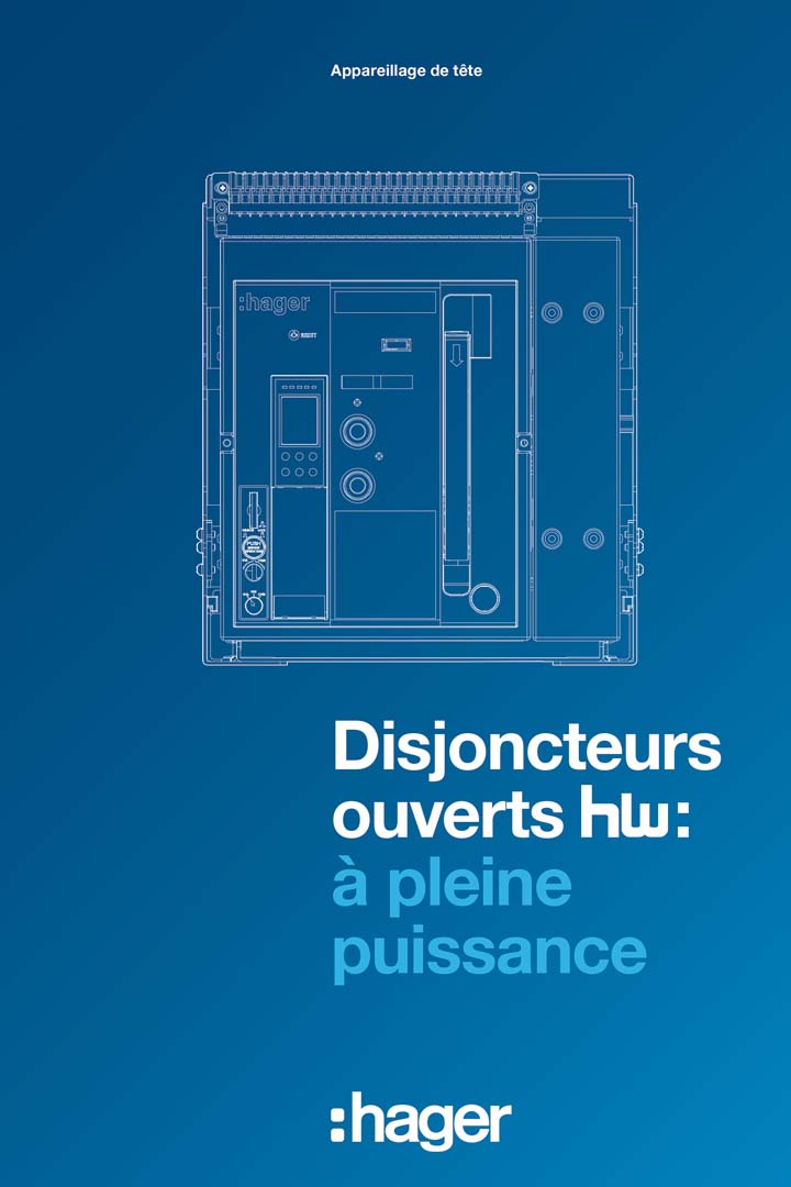 Schéma de disjoncteur de circuit d'air de Hager pour la distribution électrique en tête de réseau