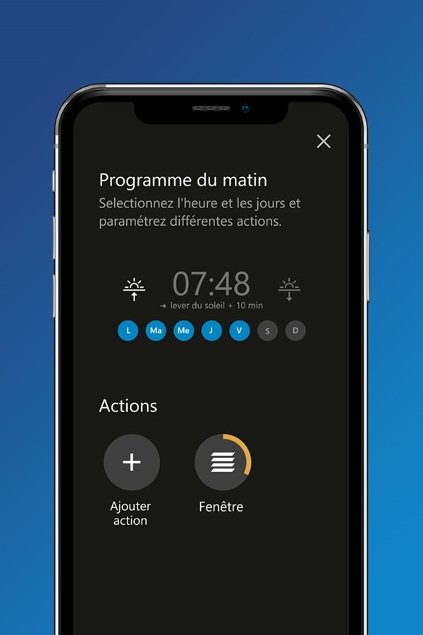 Application Hager Mood, progammes automatiques