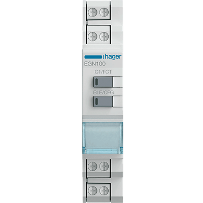 horloge programmable, horloge programmable hager, programmateur horaire, telerupteur connecte, interrupteur horaire, modulaire, hager, EGN100