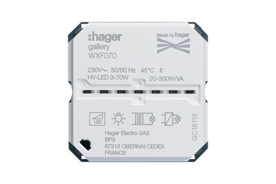WXF070 gallery variateur eclairages connectes Bluetooth, Hager