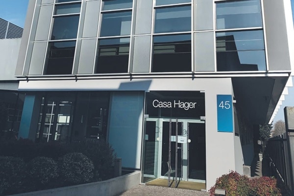 Immagine dei nuovi uffici italiani denominati "Casa Hager" inaugurati nel 2018