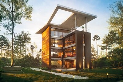 Esempio di costruzione eco compatibile immersa nel verde