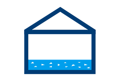 pittogramma che rappresenta la presenza di tubi corrugati nei pavimenti