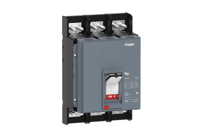 Inter­rut­tore di manovra-sezio­na­tore h3+ PW1600 HMQ990AR Hager su sfondo neutro