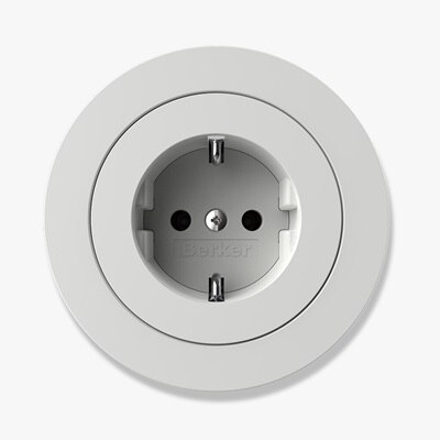 Vista frontale presa Berker R.Classic matt di colore bianco su sfondo neutro