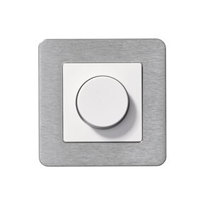 Frontansicht Berker LED Dimmer im 1fach Rahmen des Schalterprogramms Berker Q.7.