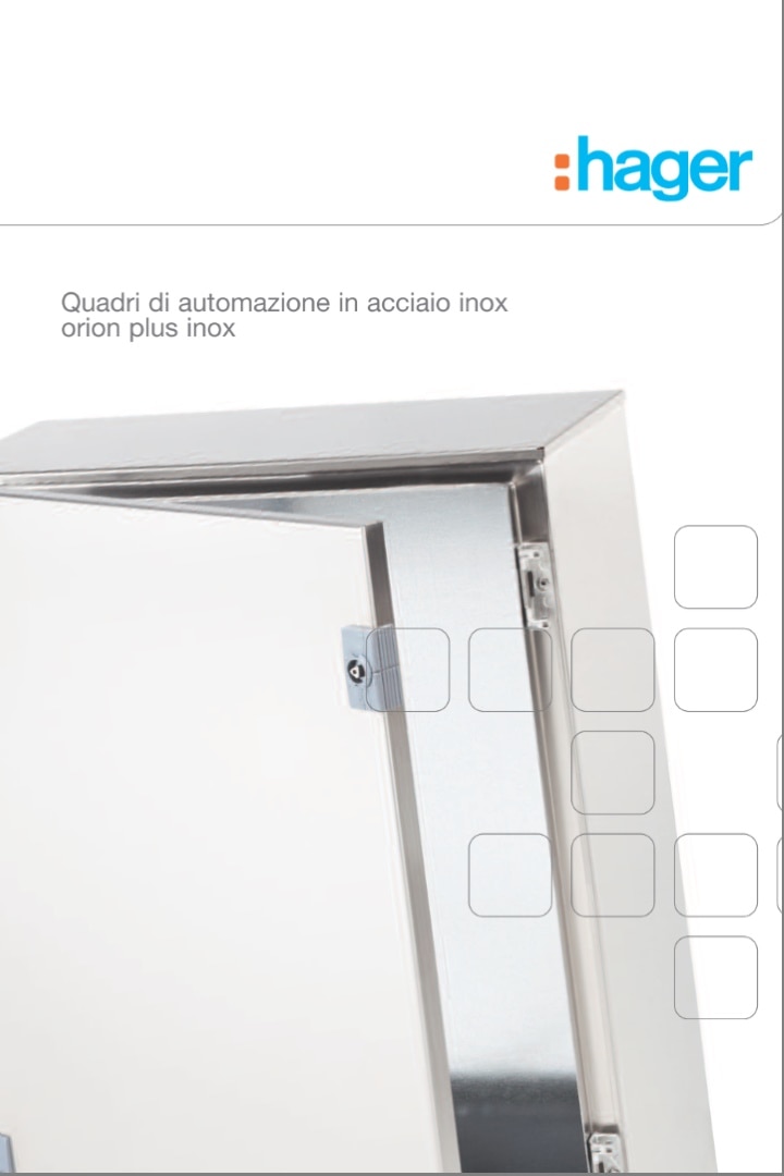 Brochure quadri elettrici Orion Plus Hager Bocchiotti