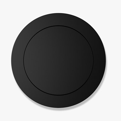 Vista frontale interruttore Berker R.Classic matt di colore nero su sfondo neutro