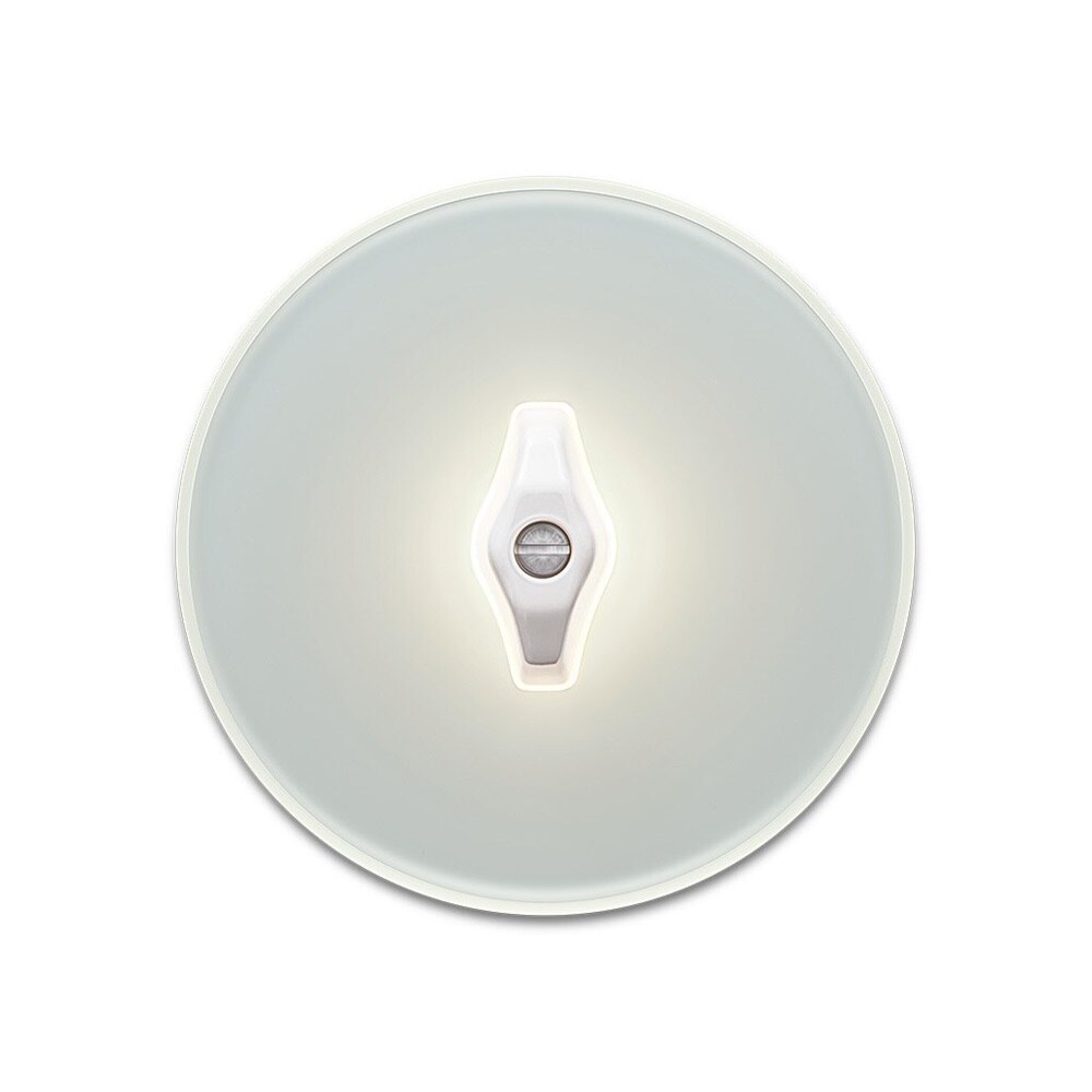 Vista frontale dell'interruttore della luce Berker con interruttore retroilluminato Serie 1930 e cornice in vetro Serie Glas