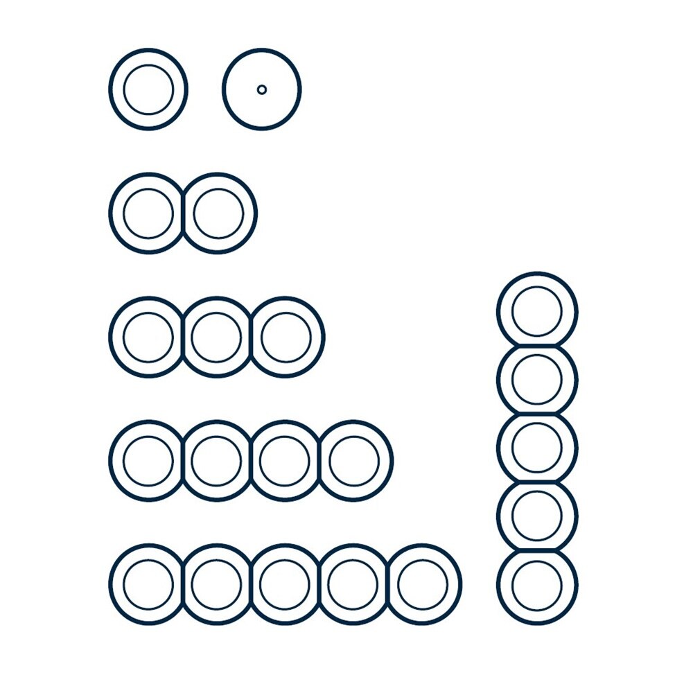 Schema delle dimensioni dei telai della gamma di interruttori Berker Glas da uno fino a cinque moduli con installazione orizzontale o verticale