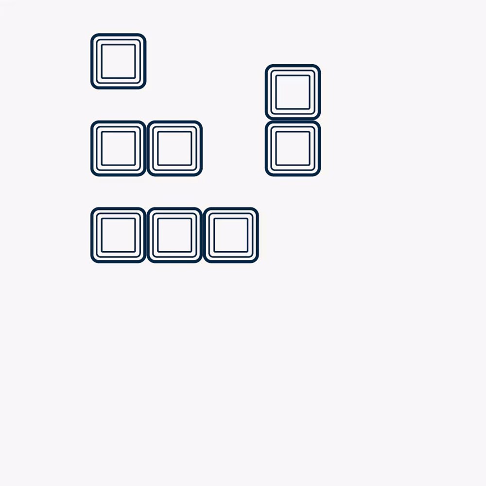 Schema delle dimensioni delle cornici della gamma di interruttori Berker W.1 da uno fino a cinque moduli con possibilità di installazione orizzontale o verticale