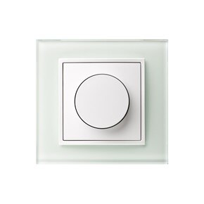 Frontansicht Berker LED Dimmer im 1fach Rahmen des Schalterprogramms Berker B.7.
