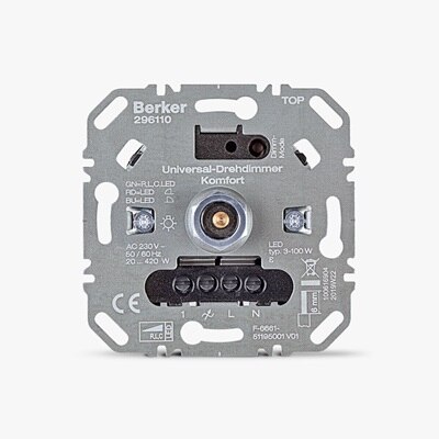 Frontansicht vom Berker Drehdimmer LED Komfort 296110