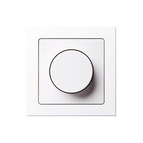 Frontansicht Berker LED Dimmer im 1fach Rahmen des Schalterprogramms Q.3.