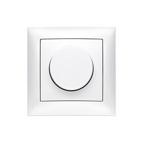 Frontansicht Berker LED Dimmer im 1fach Rahmen des Schalterprogramms Berker S.1.