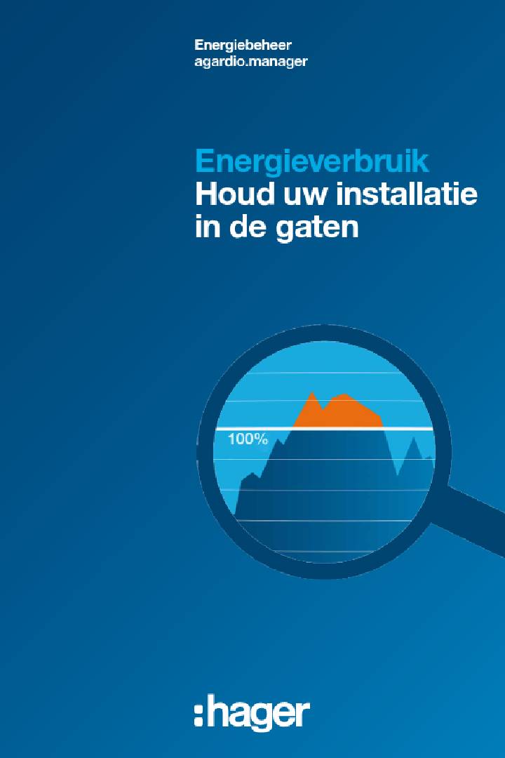 Hager borchure over agardio manager om het energiebeheer te controleren
