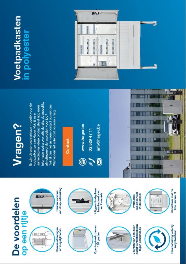 drieluik voetpadkast NL