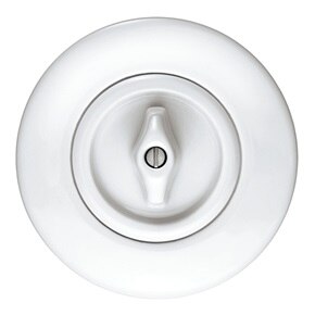 Schakelaar porselein wit Serie 1930