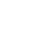 Icon of a computer monitor with text document and a mouse