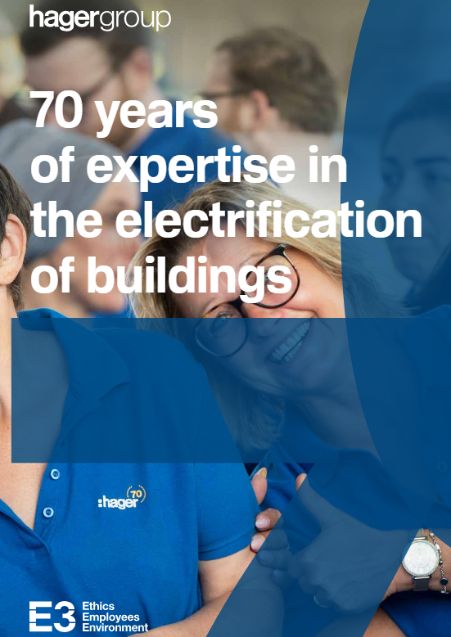 Okładka raportu zrównoważonego rozwoju firmy Hager rok 2024 i 2025