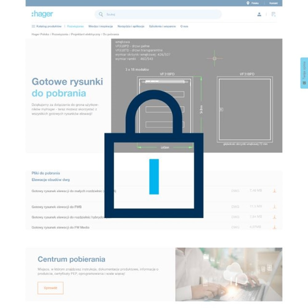 Rysunki do pobrania treść dostępna tylko dla użytkowników myHager