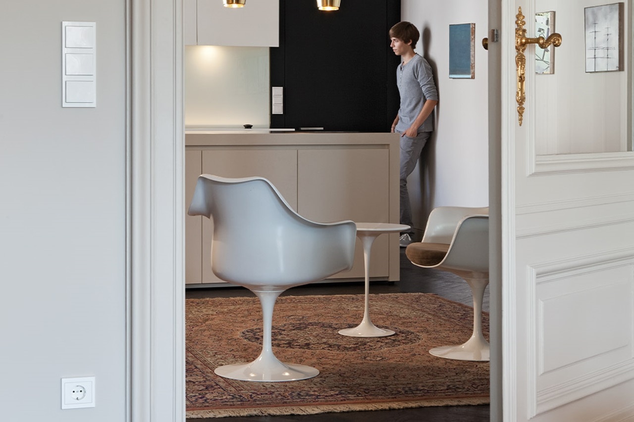 Osprzęt Berker K.1 biały z połyskiem w mieszkaniu