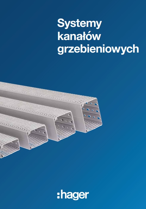 broszura produktowa systemy kanałów grzebieniowych firmy Hager