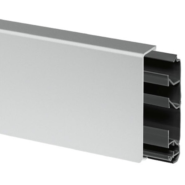 Duto de cabos elétricos de plástico branco para gestão e proteção de cabos