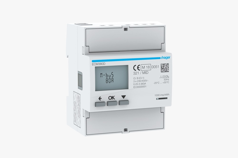 Energimätare ECM380D från Hager