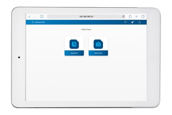 Tablet mit Hager Pilot App