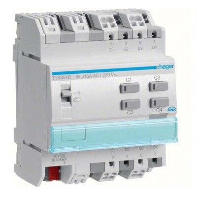 KNX-brytaktorer TYA604B från Hager