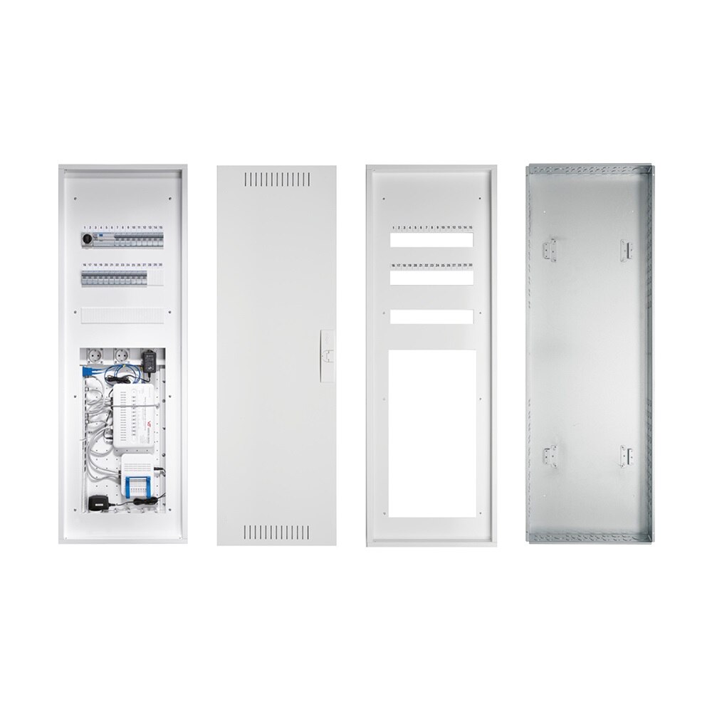 Hålad monta­geplåt för infästning  av IT-kompo­nenter i kaps­ling FFW från Hager