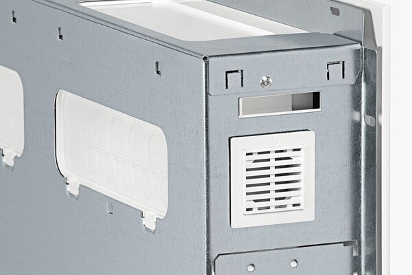 Detailansicht Belüftung im Feldverteiler Unterputz von Hager