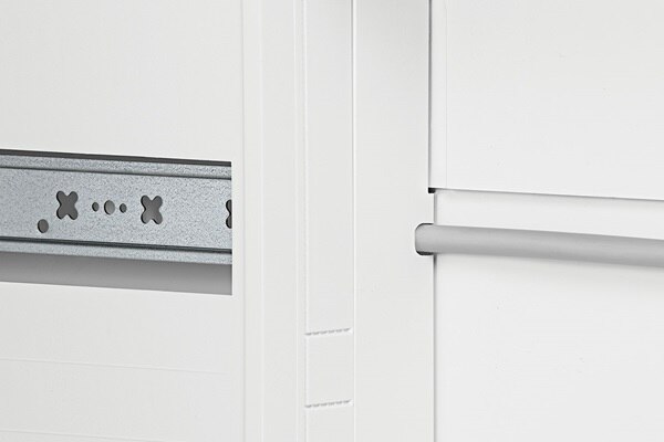 Detailansicht Schottung im Feldverteiler Unterputz von Hager