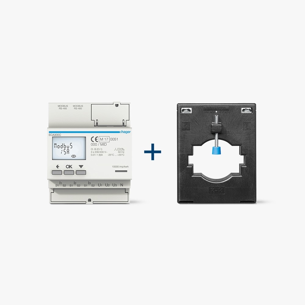 Energimätare och strömtrafo från Hager