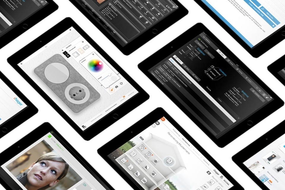 Smartphone med öve4rblick från Appen domovea