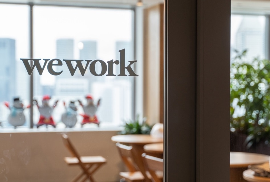 WeWork glass door
