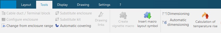 hagercad dimension options enclosure menu