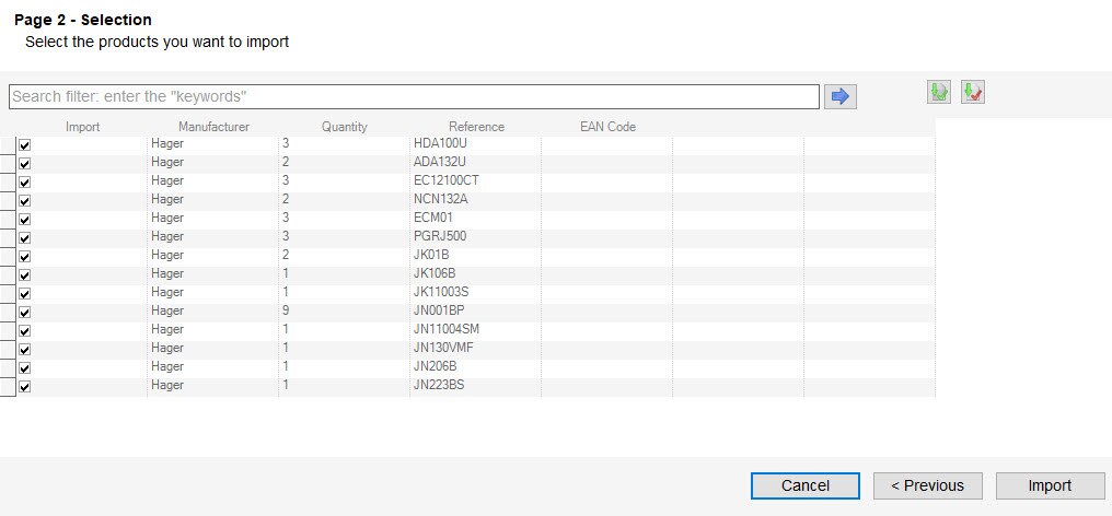 hagercad materials import assistant page 2