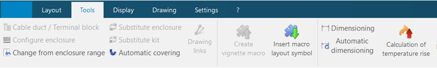 hagercad dimension options enclosure menu