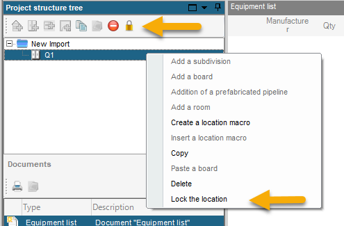 hagercad locking a location